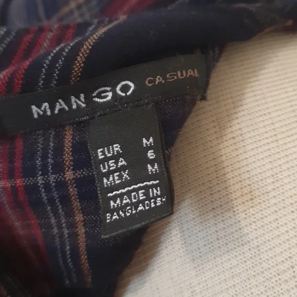 Mango Size M Tartan Long Sleeve Winter Dress Size 12 approx with Pockets - Picture 6 of 6